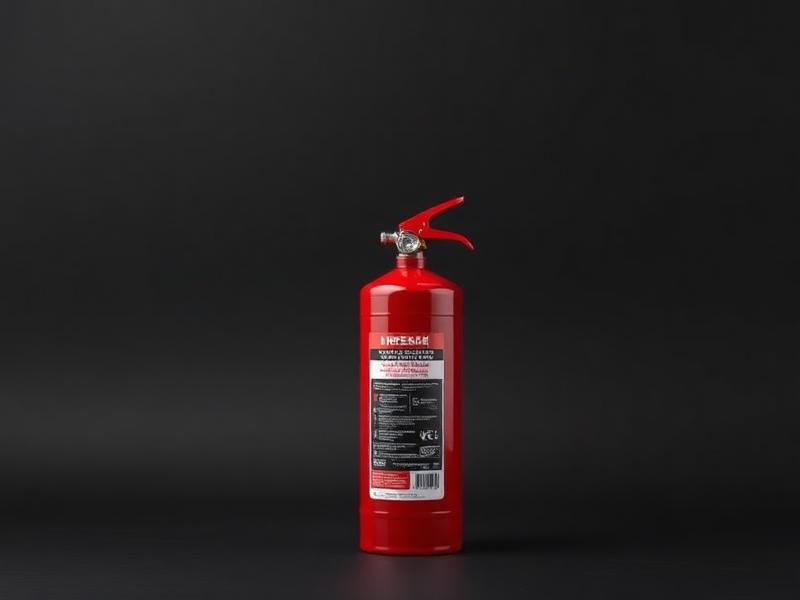 Red fire extinguisher safety equipment